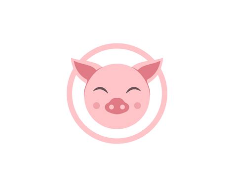 pig head logo animal  vector art  vecteezy