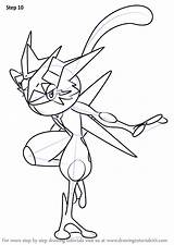 Greninja Getdrawings Colorear Pokémon Drawingtutorials101 sketch template