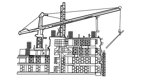construction building  crane stock motion graphics sbv