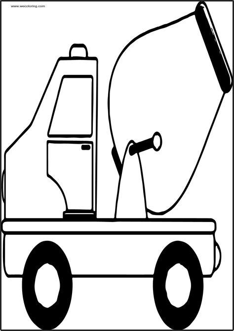 cement truck mini   printable coloring page wecoloringpagecom