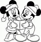 Coloring Christmas Disney Sheets Clipart Pages Drawing Library Mouse Clip Mickey Minnie sketch template