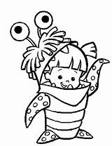 Monsters Coloring Pages Inc Monster Getdrawings Disney Boo sketch template