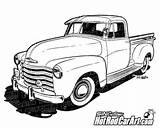 Truck Chevy C10 1952 Gmc Camionetas sketch template