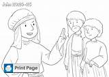 Doubting Disciples He Overjoyed Saw sketch template
