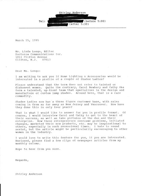 response  query letter sample  query letter template