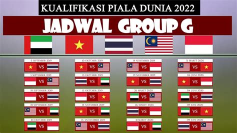 jadwal bola indonesia jadwal lengkap pertandingan grup  kualifikasi