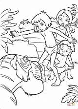 Mowgli Coloring Pages Indian Family Shere Kan Attack Stop Will Printable sketch template