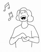 Cantante Cantando Codes Insertion sketch template