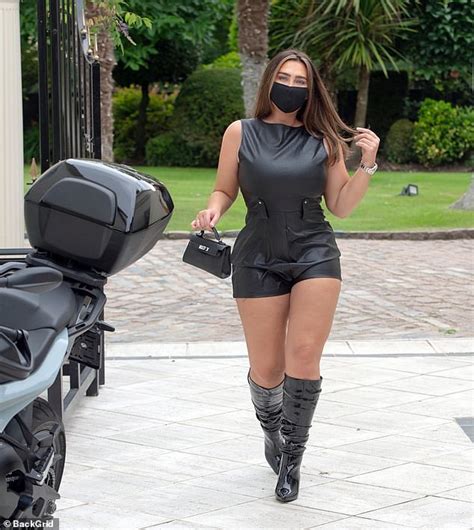 lauren goodger puts on a jaw dropping display in a tiny leather