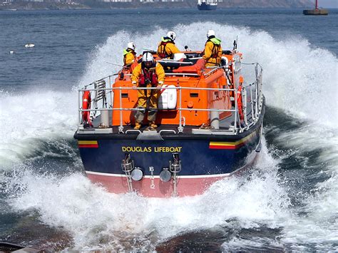Final Slipway Launch For Douglas Rnlis All Weather Lifeboat Rnli