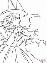 Oz Coloring Wizard Witch Pages Wicked Evil West Drawing Printable Good Coloring4free Tornado Great Print Color Powerful Kids Glinda Teddy sketch template
