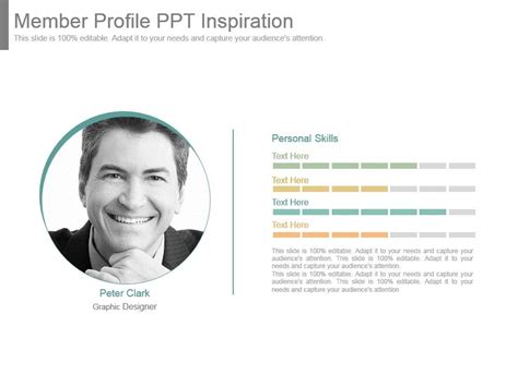 member profile ppt inspiration powerpoint presentation designs slide ppt graphics