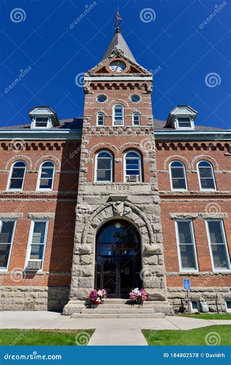 main entrance   clock tower   jefferson county courthouse  boulder montana