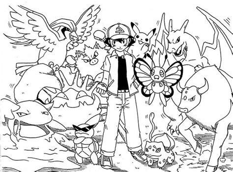 picture  ash ketchum  pokemon coloring page coloring sky