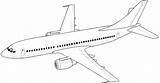 Plane Boeing sketch template