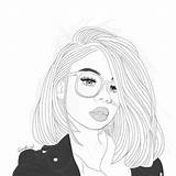 Tumblr Aesthetic Girl Outline Drawings Drawing Coloring Pages Girls People Cool Outlines Instagram sketch template
