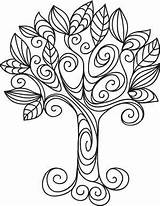 Coloring Doodle Tree Productid Urbanthreads Aspx sketch template