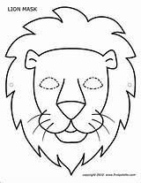 Lion Mask Printable Coloring Templates Firstpalette Pages sketch template