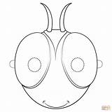 Mask Bug Coloring Printable Pages Masks Kids Paper Drawing Supercoloring Choose Board sketch template