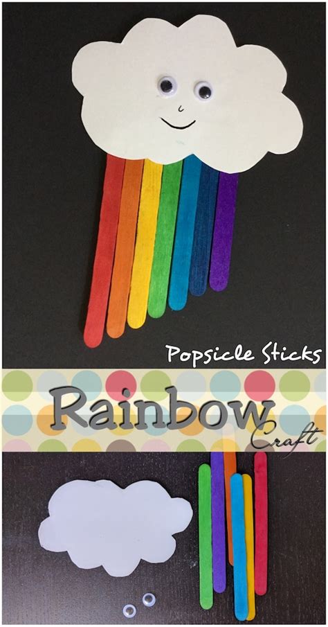 popsicle sticks rainbow craft  joy  sharing