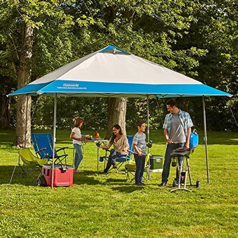 coleman    instant eaved shelter pop  canopy gazebo tent shade  blue perfect