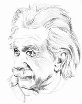 Einstein Albert Coloring Pages Kids sketch template