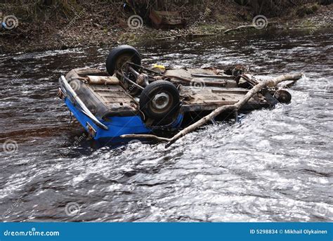 car   river stock photo image  inundation water
