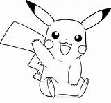 Pikachu Pokemon Coloring Drawing Kids Pages Printable Copyright Nintendo sketch template