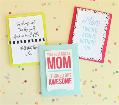 funny printable mothers day cards