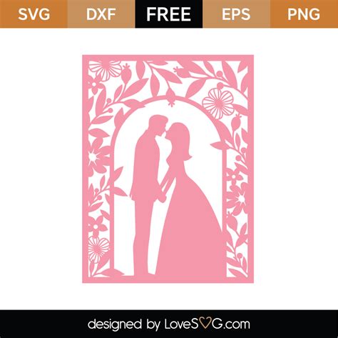 wedding card svg cut file lovesvgcom