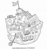 Coloring Pages Template Bounty Hunter Dog Ship Pirate sketch template