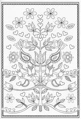 Coloring Pages Scandinavian Embroidery Book Patterns Floral Adult Books Pattern Coloriages Pg Ak0 Cache Printable Sheets Print Jacobean Mandala Folk sketch template