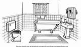 Paper Bathroom House Color Doll Coloring Different Dolls Bathrooms sketch template