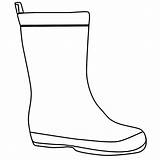 Outline Shoe Clipart Boot Drawing Welly Colouring Wellington Stencil sketch template