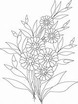 Bouquet Fleurs Para Coloriage Un Imprimer Flores Colorier Colorir Dessin Pasta Escolha Desenhos sketch template