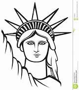Statue Liberty Drawing Easy Sketch Drawings Coloring Draw Line Pages Kids Getdrawings Clipart Paintingvalley Pencil Vector Collection Stock sketch template