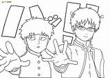 Mob Psycho Coloriages Aniyuki sketch template