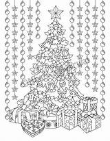 Coloring Christmas Tree Adult Printable Sold Etsy Pages sketch template