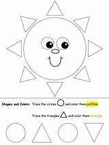 Worksheets Tracing Triangles Kidzone Recognition Pintar sketch template