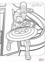 Coloring America Avengers Pages Print sketch template