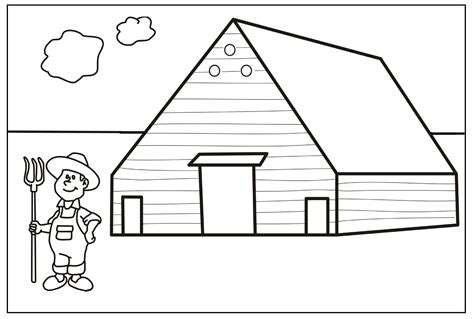 farm animal color pages coloring  kids sketch coloring page