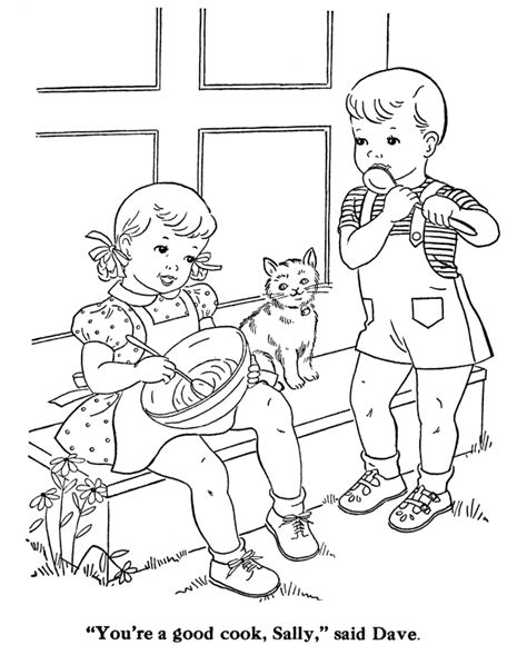 bluebonkers kids coloring pages licking  spoon  printable