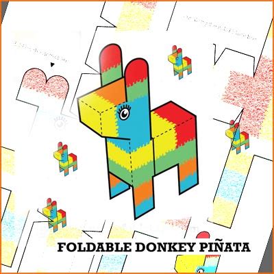 foldable donkey pinata
