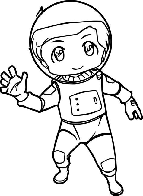 astronaut kid coloring page wecoloringpagecom