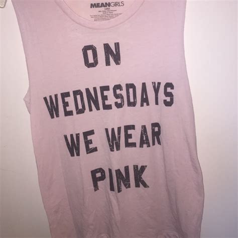 Tops Mean Girls On Wednesdays We Wear Pink Shirt Poshmark