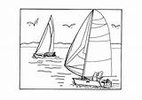Coloring Sailing Large sketch template