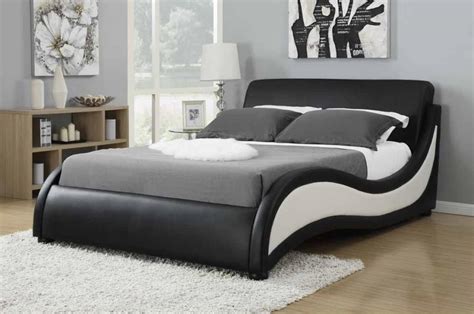 Niguel Upholstered Bed Niguel Contemporary Black And White
