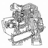 Warhammer Coloring Dreadnought Tyranid Template sketch template