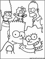 Simpsons Family Coloring Pages Fun Printable Kids sketch template