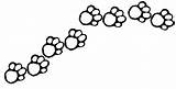 Paw Print Dog Printable Stencil Template Clipart Clip Designs sketch template